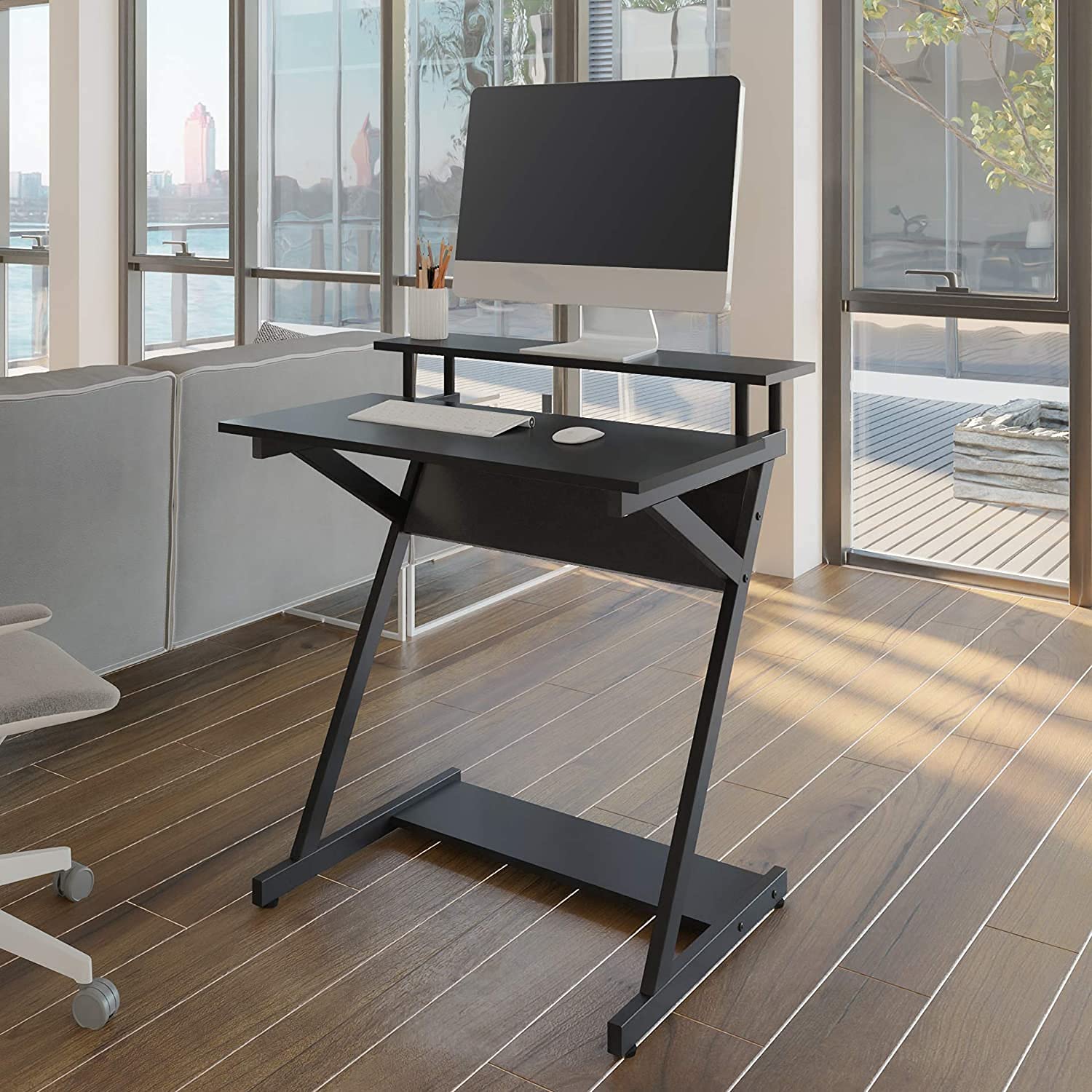 Showay Computer Desk, Computer Workstation for Small Spaces with