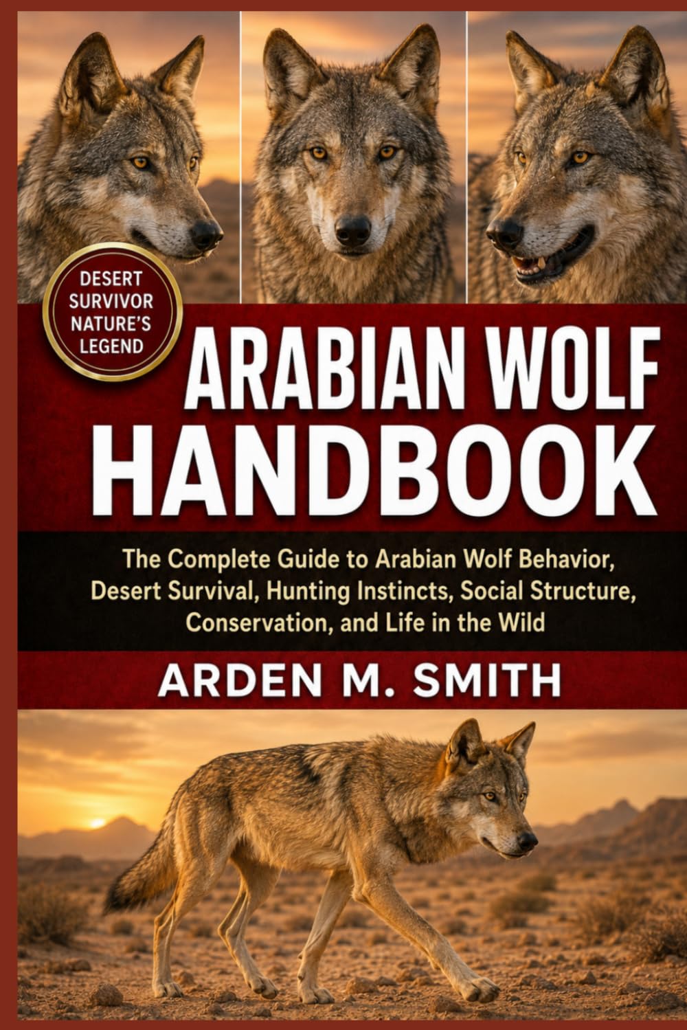 ARABIAN WOLF HANDBOOK: The Complete Guide to Arabian Wolf Behavior, Desert Survival, Hunting Instincts, Social Structure, Conservation, and Life in the Wild