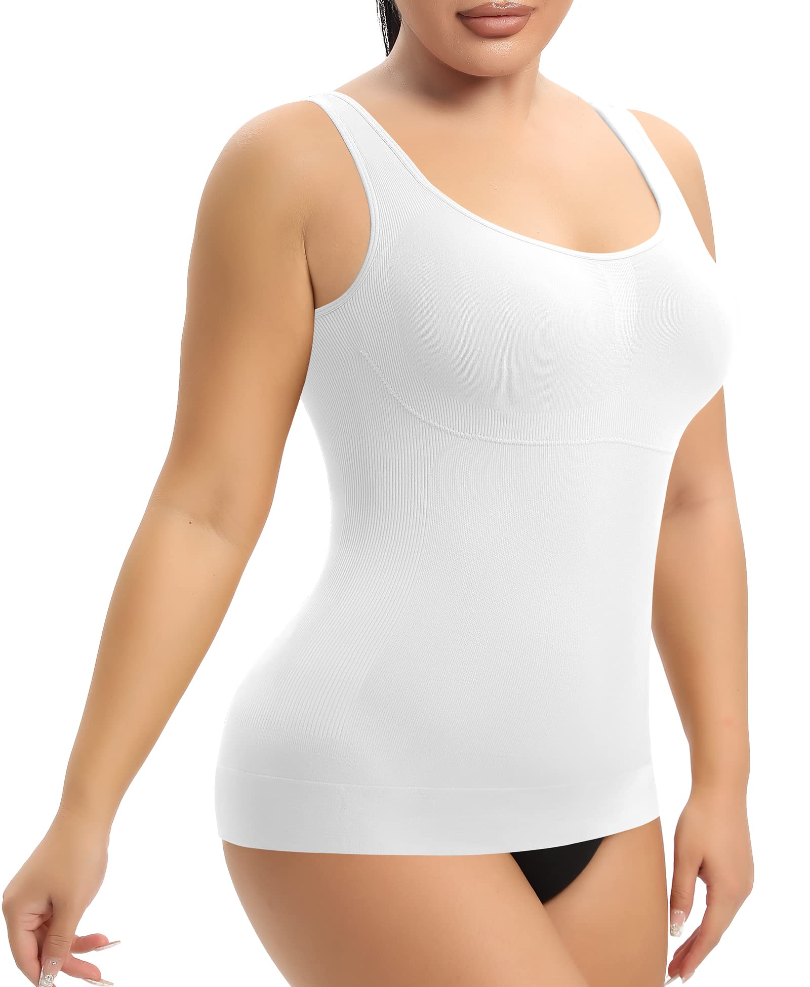 YARRCO Shape Unterhemd Damen Tank Top Bauchweg Shapewear Sport Tanktop Figurformendes Trägertop Body Shaper Hemdchen Nahlos Formendes Camisole Shaping Hemd