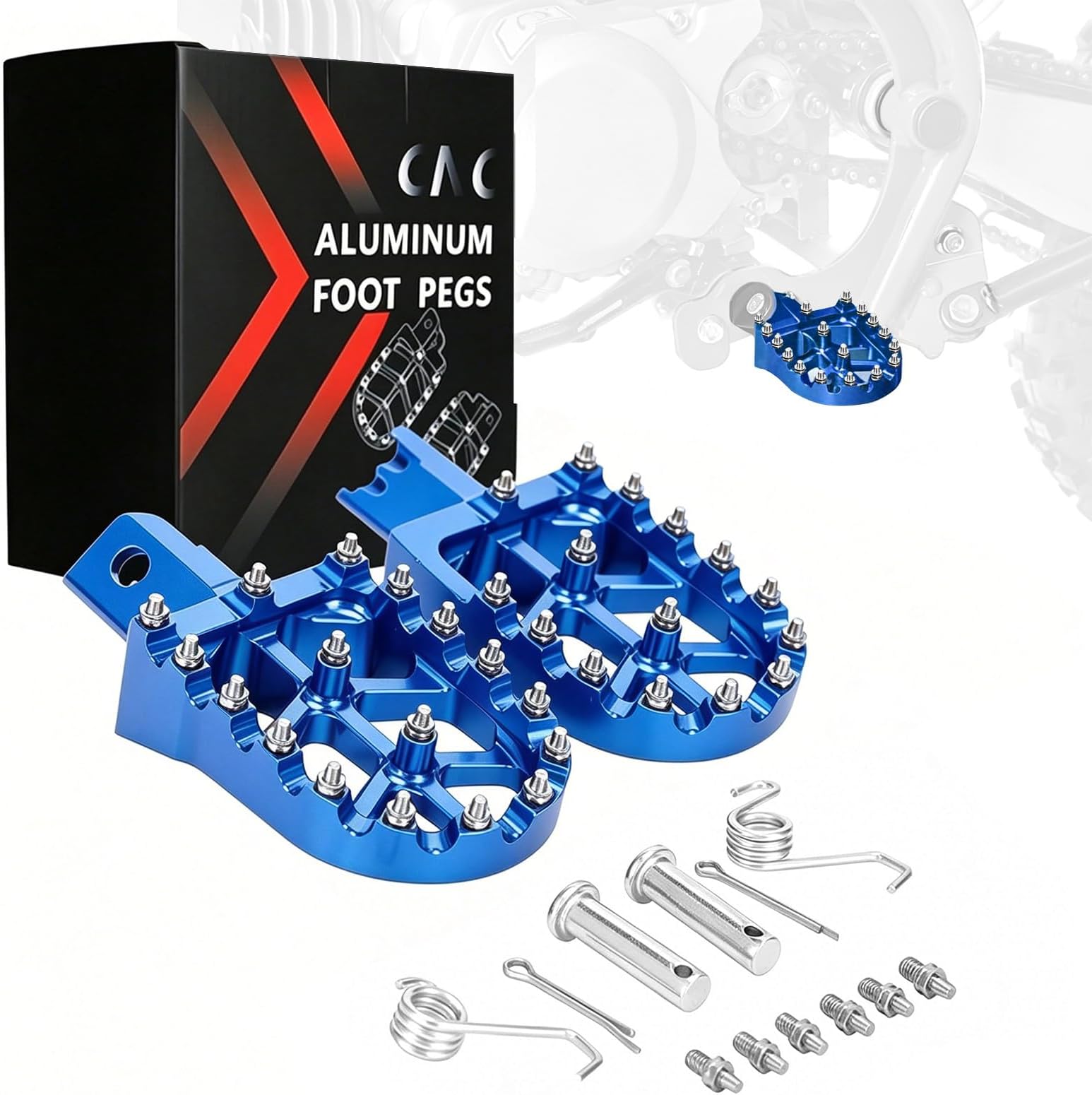 Dirt Bike Foot pegs - Footpegs For CRF50 CRF70 CRF110 XR50 XR70 XR110 Pit Bike Chinese Stomp Demon X WPB Orion M2R Lucky MX Thumpstar Piranha Coolsterand Tao Tao Bosuer KAYO - Blue