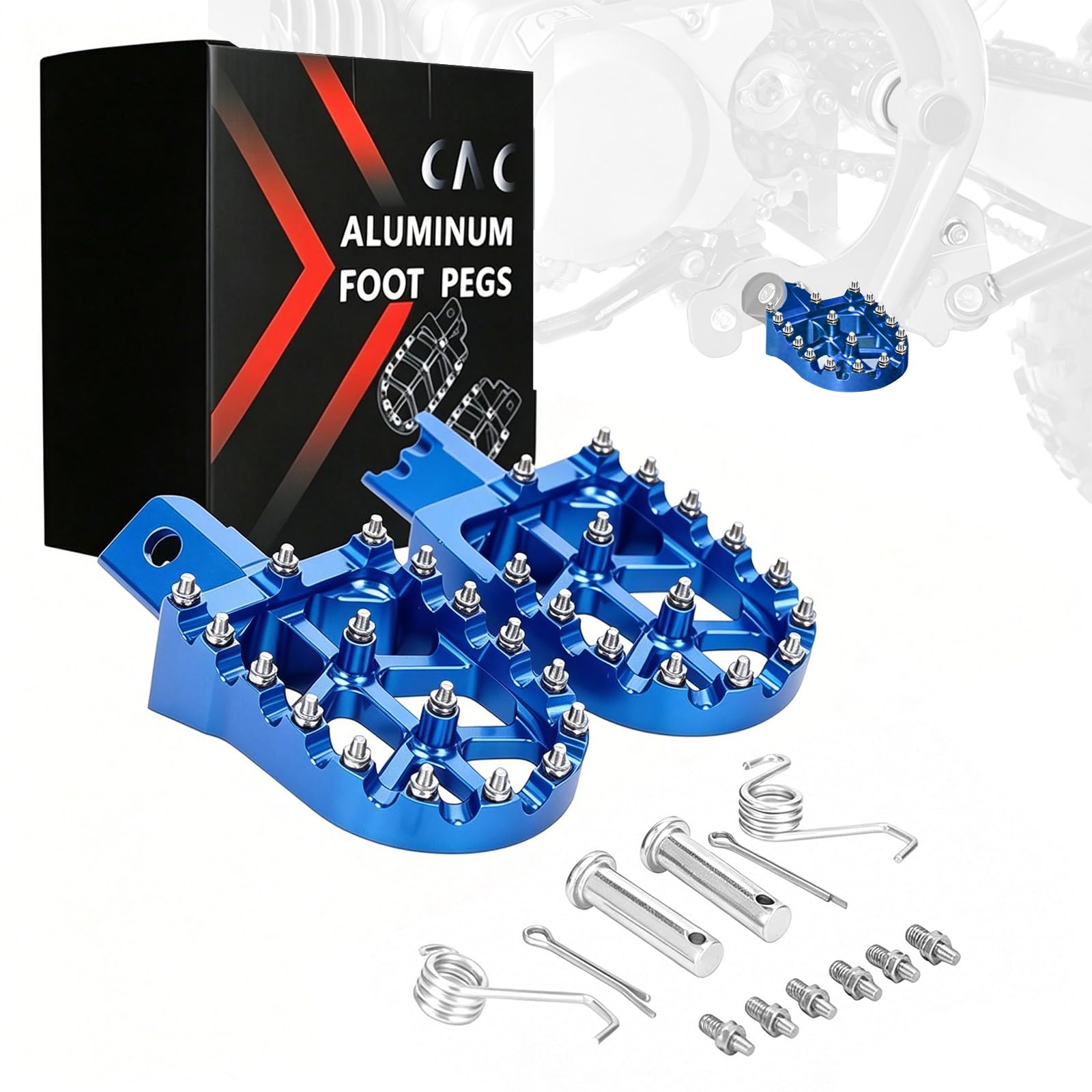 JFG RACING Universal Dirt Bike Foot Pegs for YZ PW TW TTR 50 65 70 80 85