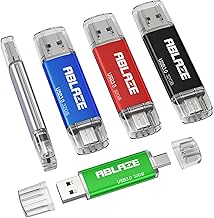 ABLAZE USB C Flash Drive 32GB 5 Pieces USB 3.0 Type C 32GB 2 in 1 OTG USB C Flash Drive for PC, Laptop, Notebook, Mobile Phone with USB-C