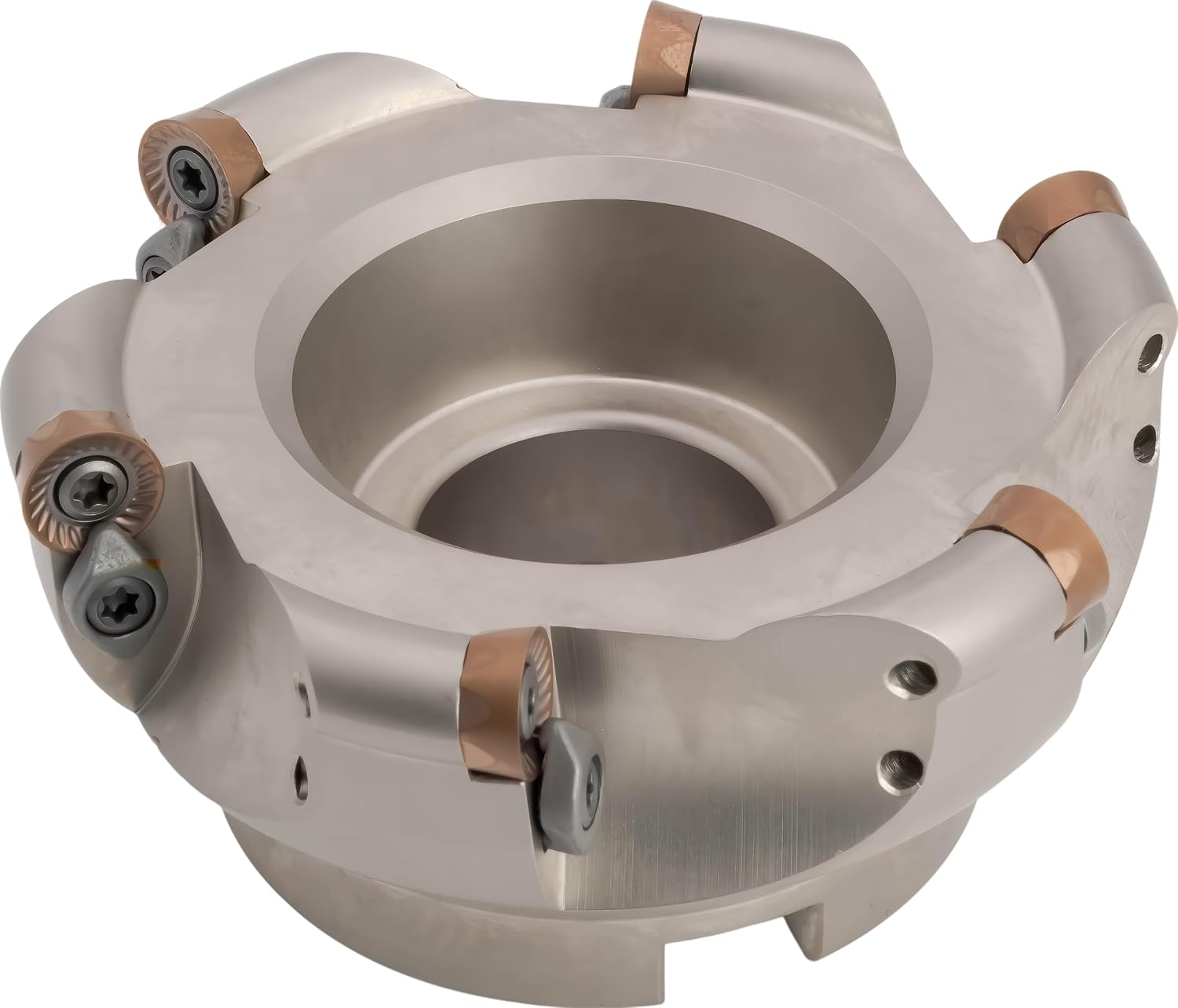 2" Round Insert Indexable Face (Shell) Mill, 3/4" Arbor Hole Diameter, 4 Flute, with 4 pcs RCKT1204M0 Carbide Inserts