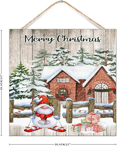 Miniatura 3 de Letrero inspirador para decoración de pared del cuarto de bebé, gnomos de árbol de Navidad, decoración de pared de camión rojo para colgar en la