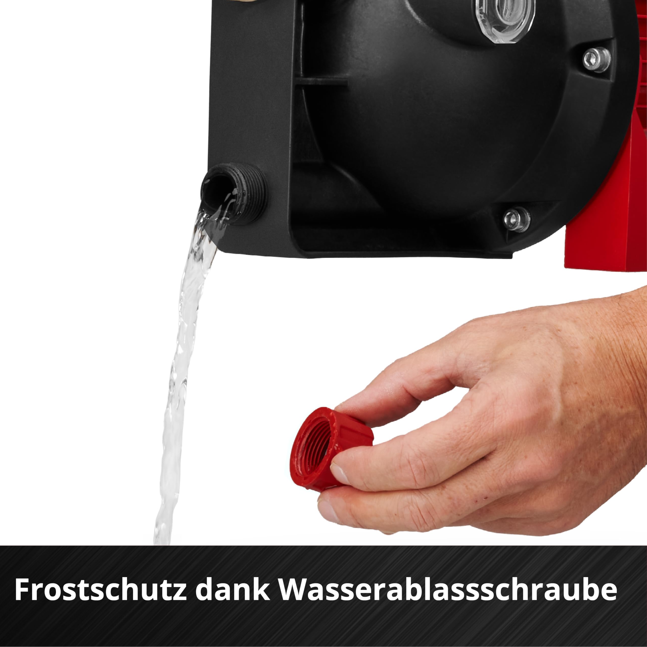 Einhell Gartenpumpe GC-GP 6050 ECO PLUS (max. 5000 L/h Fördermenge, max. 40 m Förderhöhe, ECO PLUS Technologie, Wasserablassschraube, inkl. Universaladapter 33,3 mm)