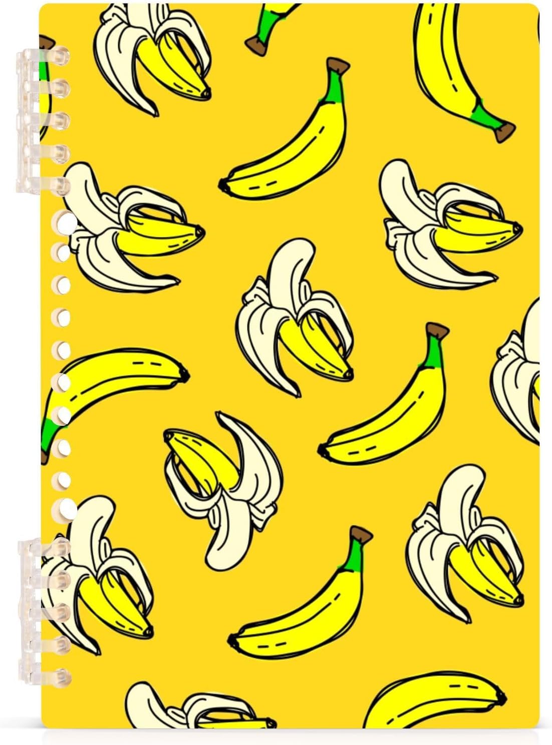 SPRIPORT Yellow Banana Spiral Journal Notebook for Women Men A5 Memo Notepad Sketchbook with Durable Hardcover & 60 Pages College Notebooks for Boys Grils Study Notes Work School Journaling