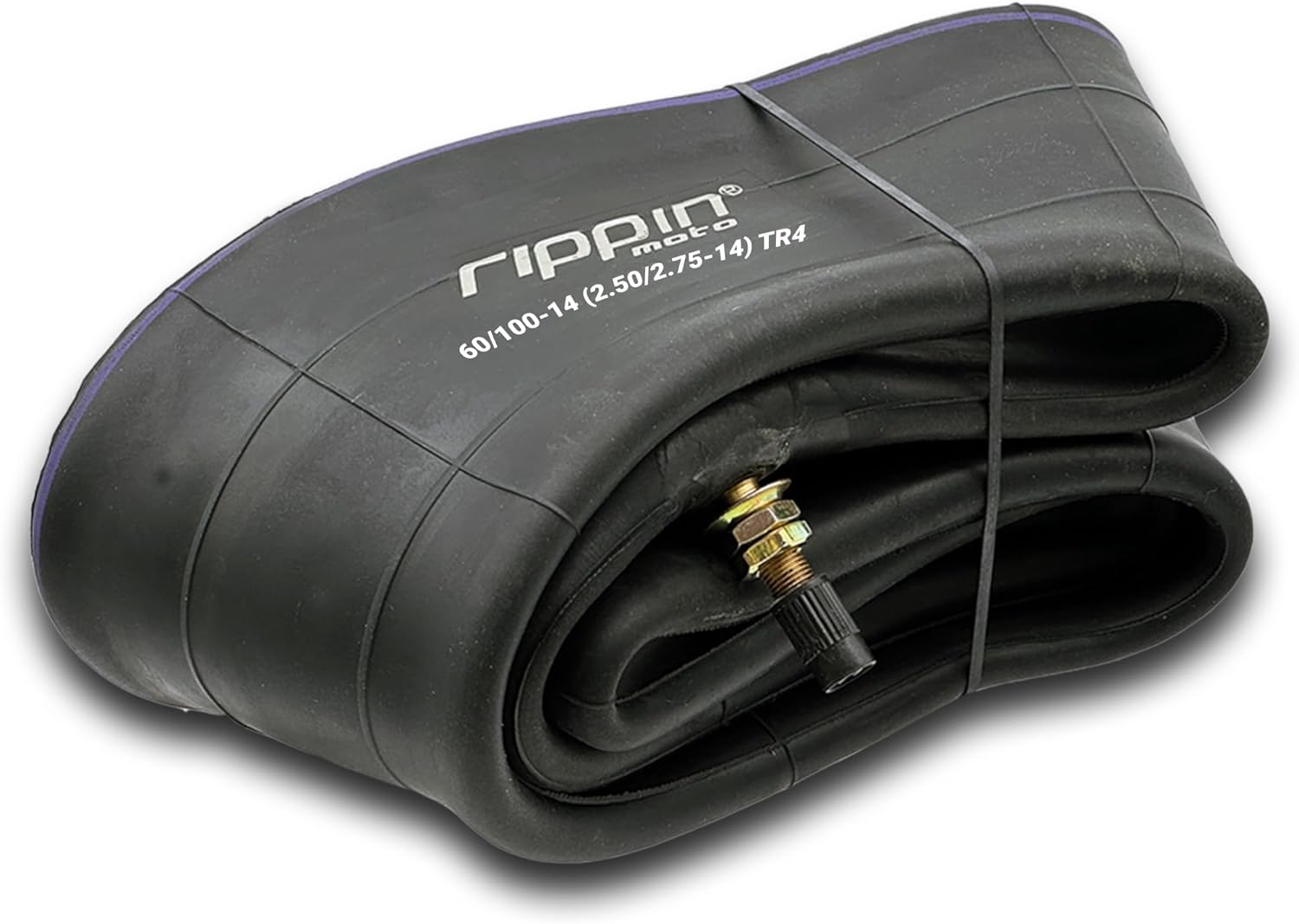 Rippin Moto 2.50/2.75-14 Heavy Duty Dirt Bike Inner Tube (60/100-14) 3.0mm Thick - TR4 Valve - Fits Most 14" (2.50/2.75 x 14 or 2.50/2.75 x 14) Mini Dirt Bike & Pit Bike Front Tires