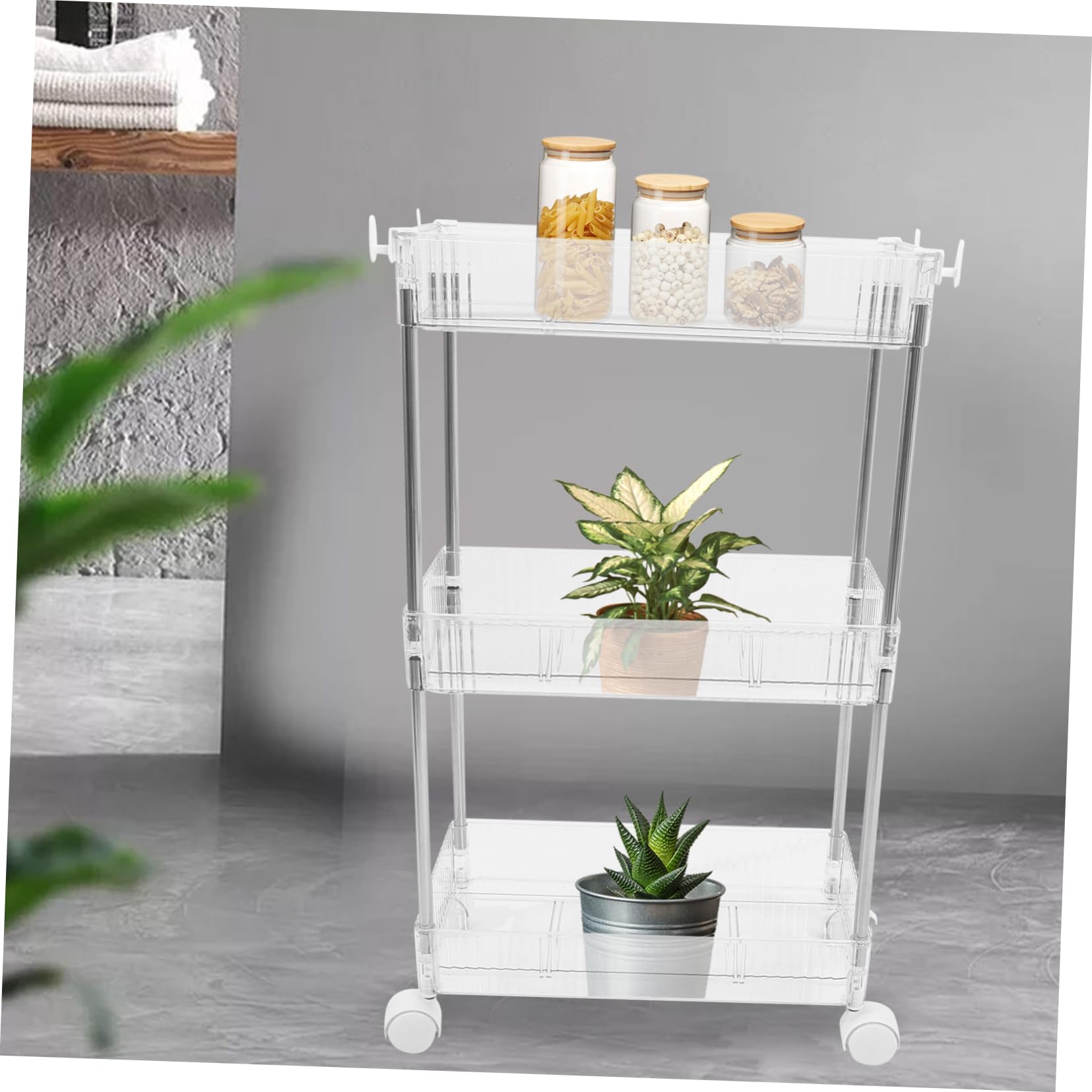 Carrito de Almacenamiento Multiusos de 3 Niveles Ruedas