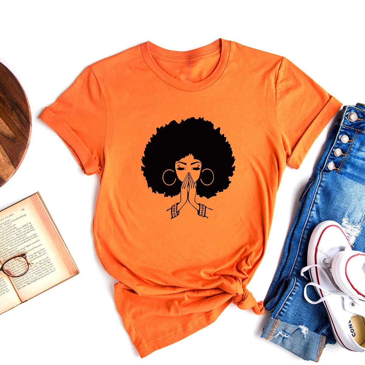 MI X TEEBlack Girl Graphic Shirts for Women - Afro Woman Magic Shirt, Black Girl Tee, Afro Queen Black Pride