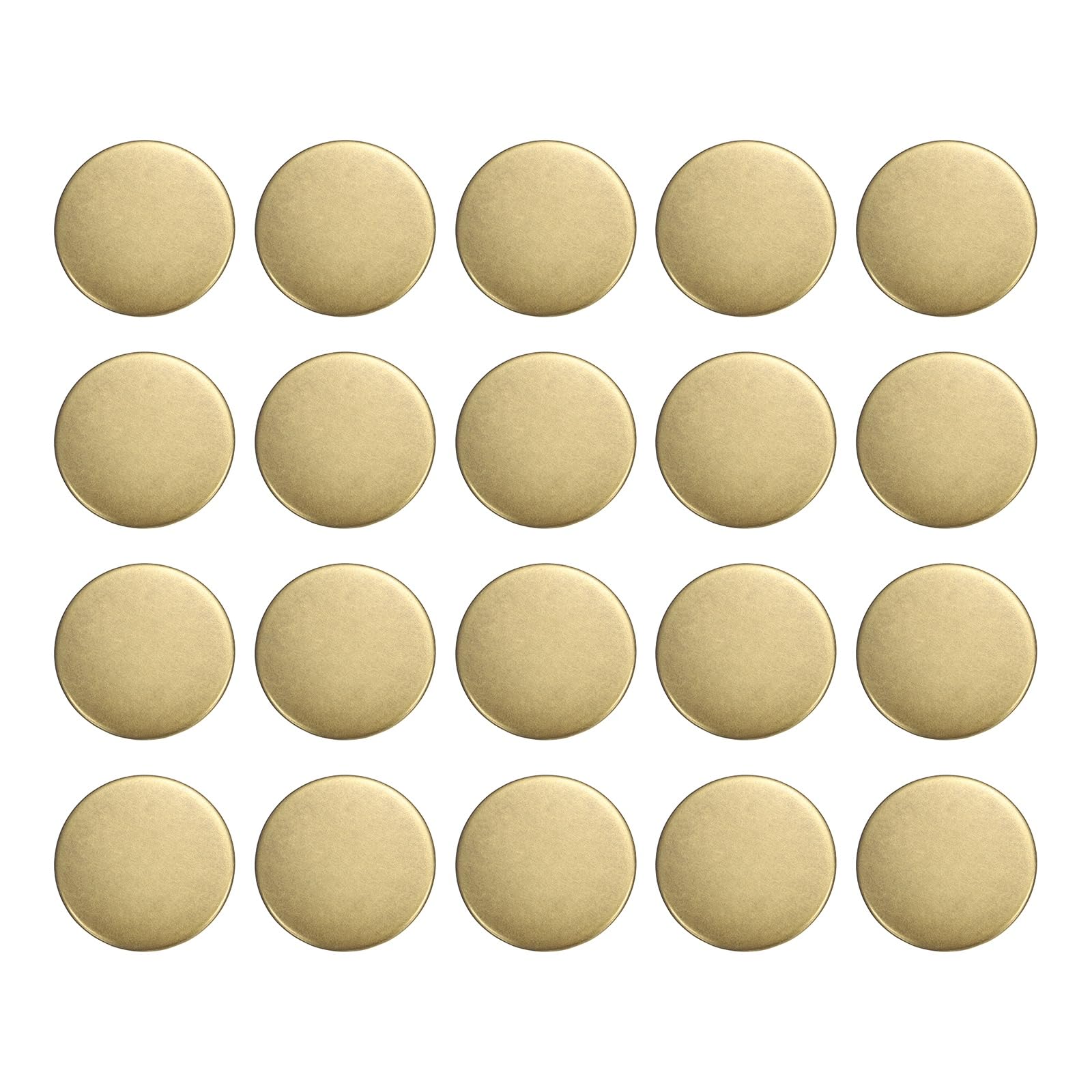 sourcing map 20pcs Metal Round Buttons 20mm Brass Sewing Craft Replacement Buttons for Blazer Suits Clothing Decoration DIY Accessories, Bronze