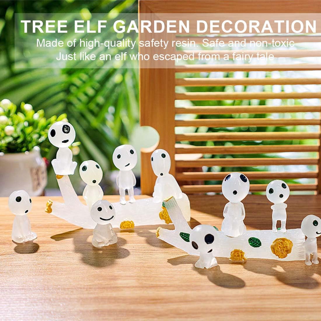 Lot De 10 Elfes Lumineux + 2 Elfes De Poussière - Décoration Jardin Miniature - Résine Brillante Dans Le Noir