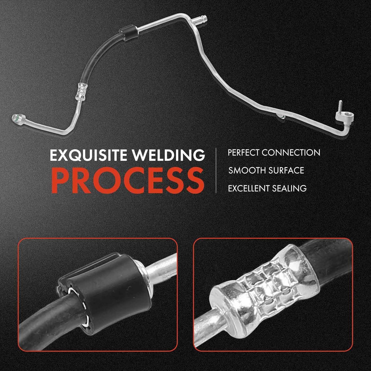 A-Premium A/C Liquid Line Hose Assembly Compatible with Volkswagen Jetta, Golf, GTI, Golf Alltrack, Golf R, Golf SportWagen & Audi A3, A3 Quattro, TT Quattro, A3, Condenser to Evap, w/o Orifice Tube