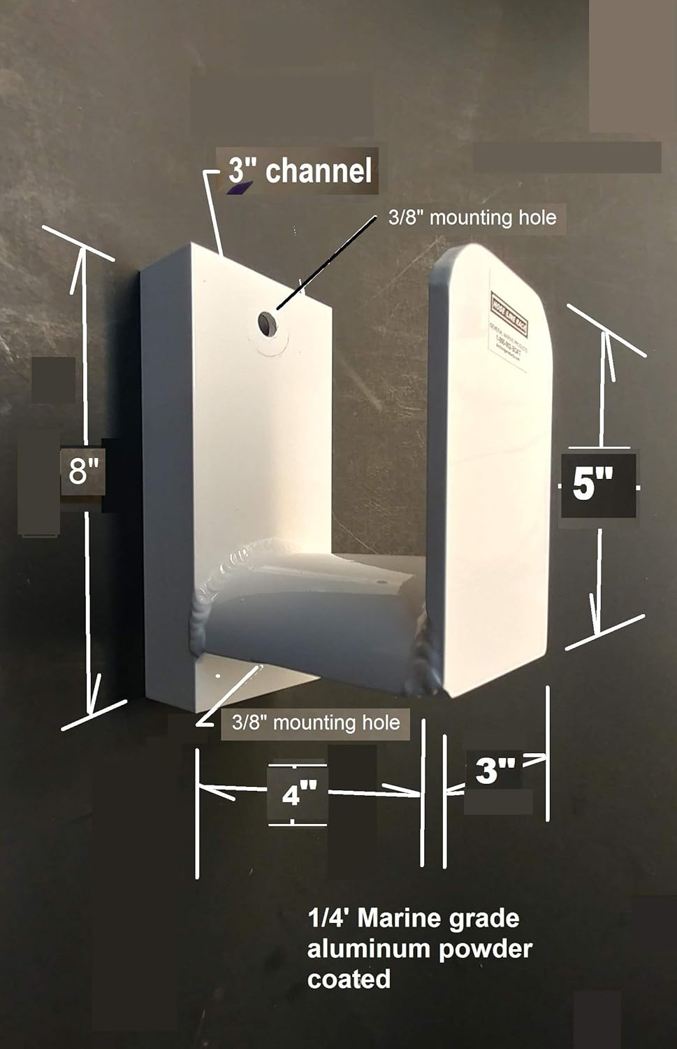 Hose - line Holder Aluminum Powder Coated. Holds Over 100' Piling or Wall Mounted. Marine Grade Aluminum Powder Coated Strong and Sturdy See Other listings with Hose Bibbs