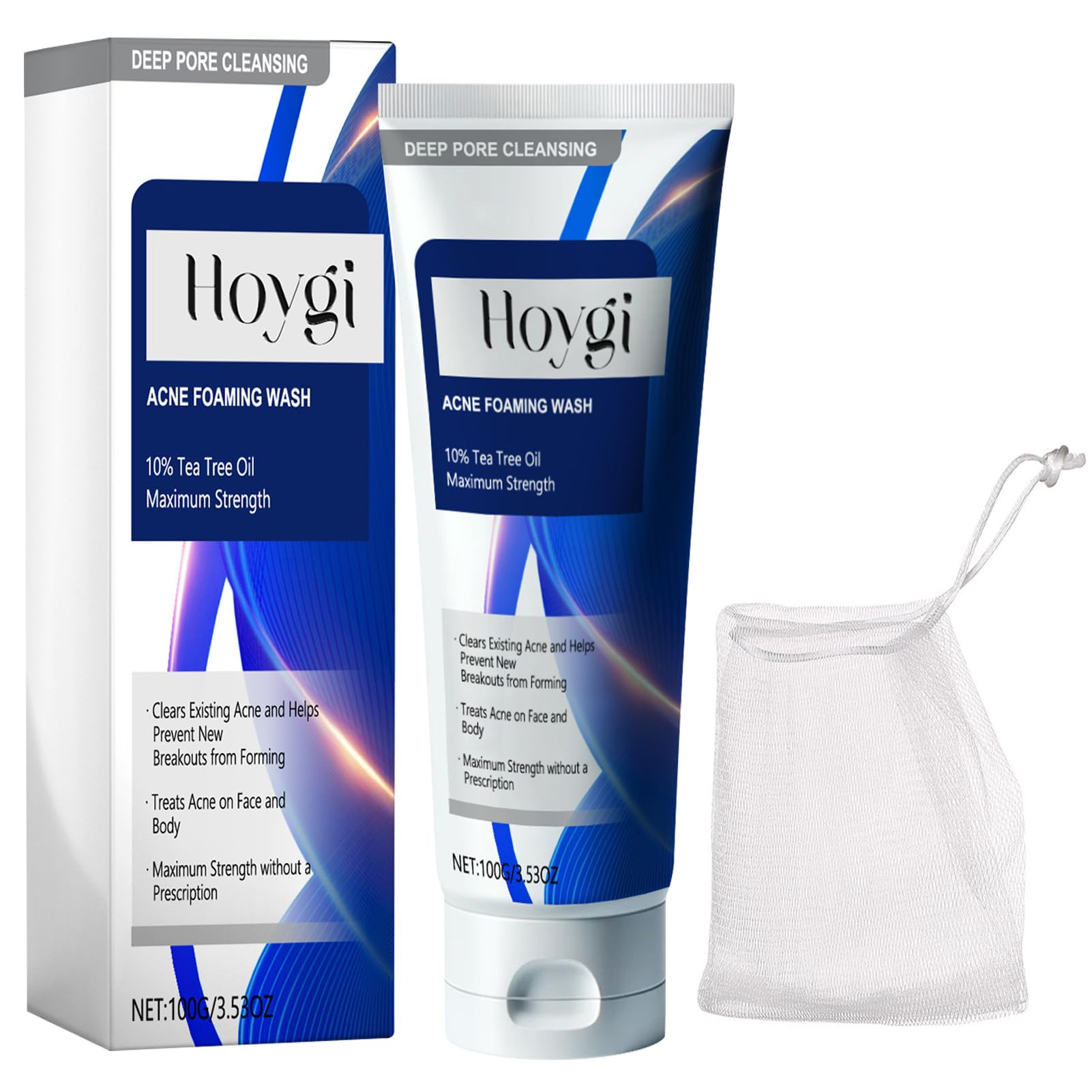 Acne Foaming Wash, pianka do głębokiego oczyszczania porów | Łagodny codzienny środek do mycia twarzy do głębokiego oczyszczania porów, przeciwpryszczowy płyn, do oczyszczania twarzy z