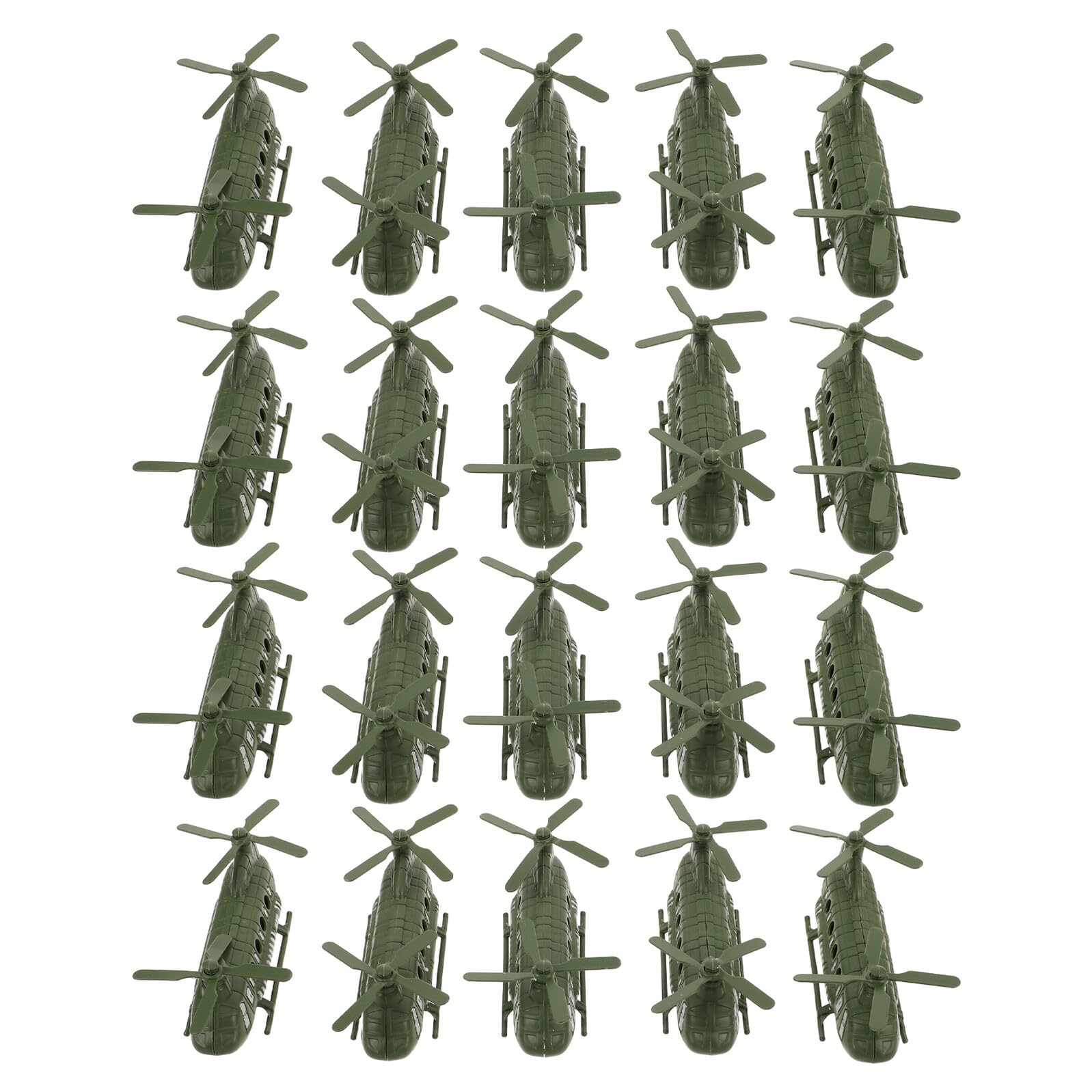 Healifty Military Helicopter 20 Pieces Twin-Rotor Aircraft Models for Boys Birthday Party Room Display and Decor