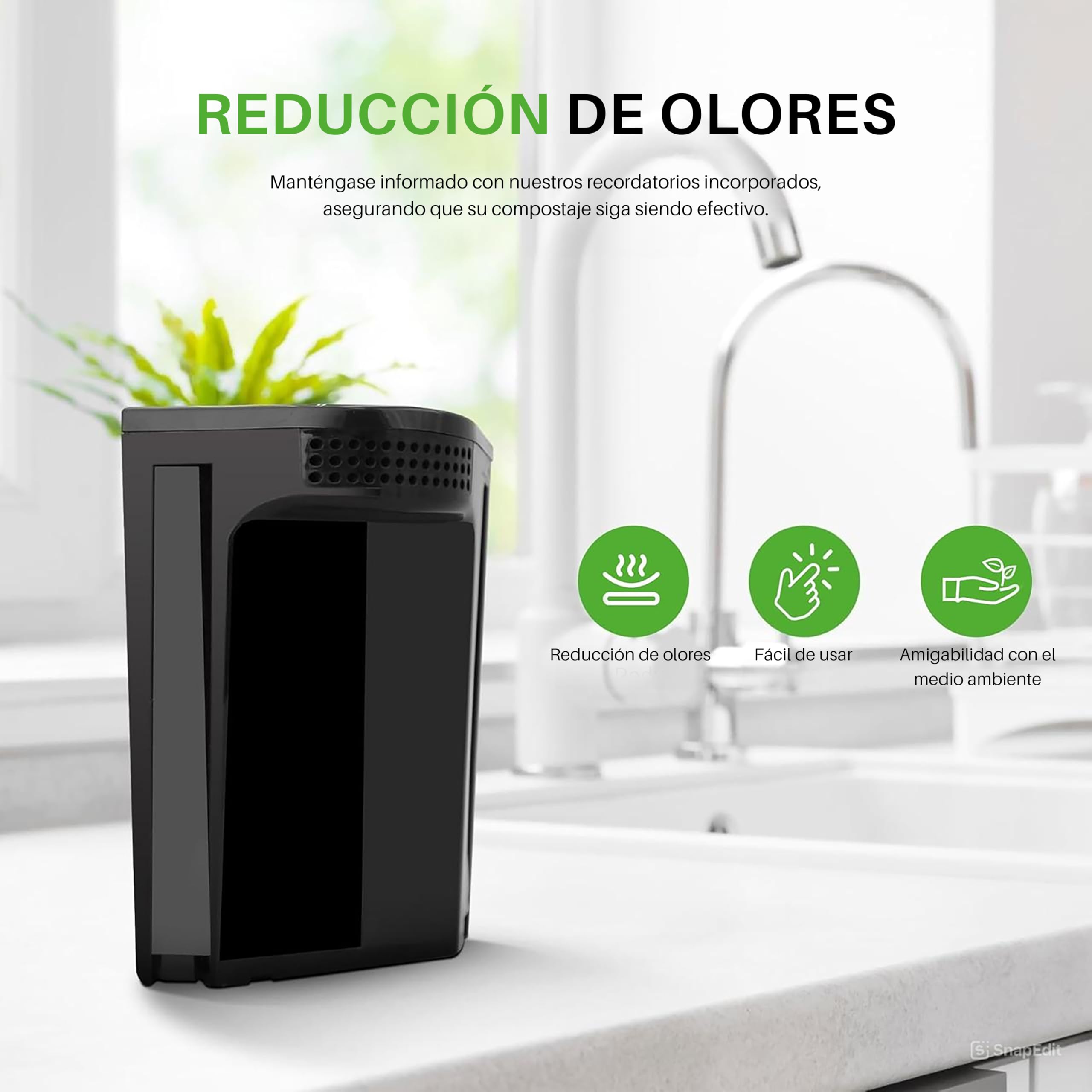 NutriChef Filtro de reemplazo para el compostador electrico, De facil instalacion