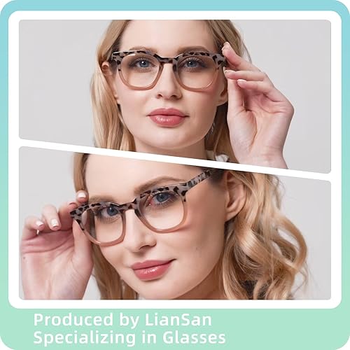Miniatura 2 de LianSan Lentes de lectura bifocales invisibles para mujer bloqueo de luz azul lentes transparentes con bisagra de resorte moda al aire libre