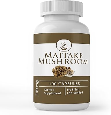 Pure Original Ingredients Maitake Mushroom Extract, 100 Capsules Always Pure, No Additives Or Fillers, Lab Verified