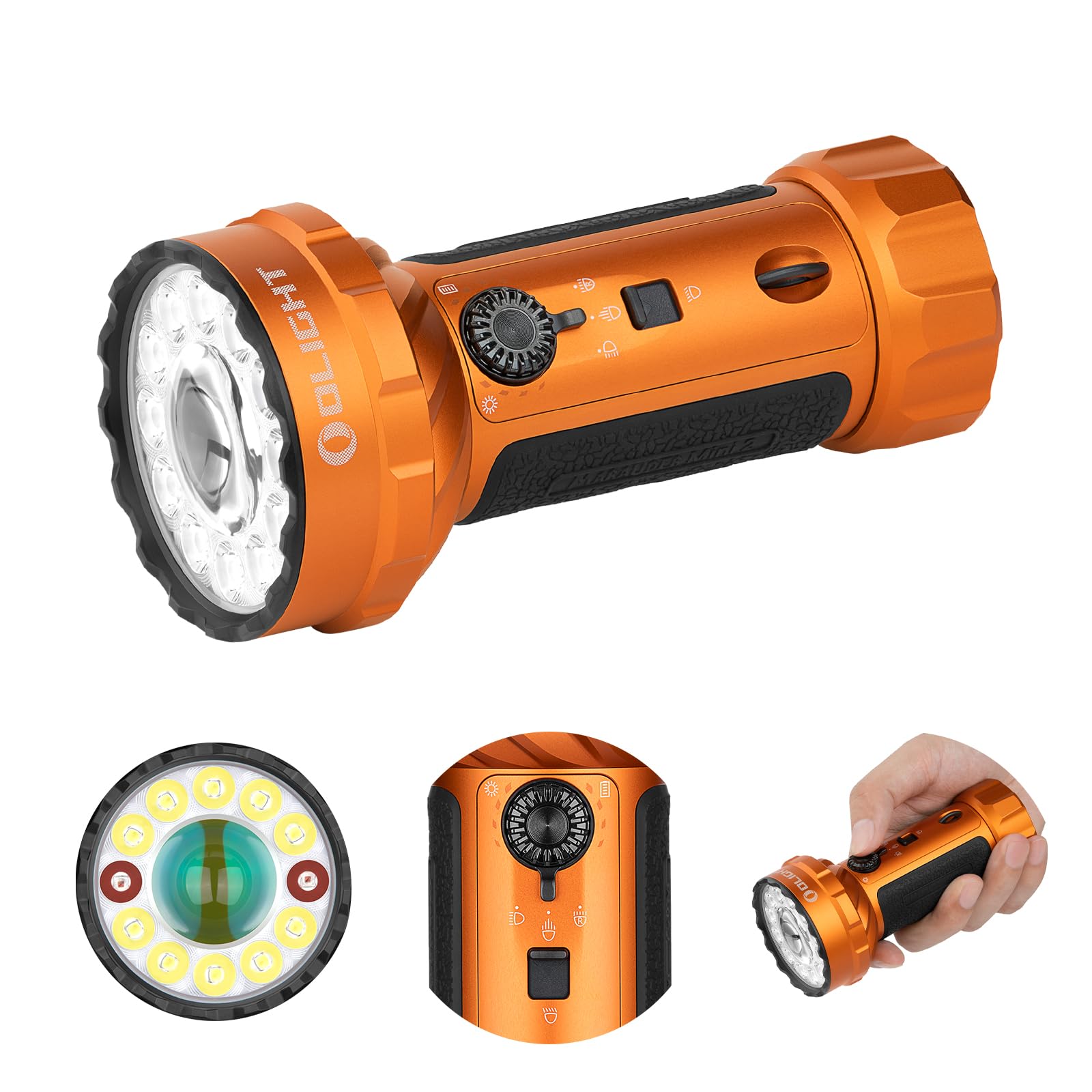 OLIGHT Marauder Mini 2 Torcia LED Potente Professionale 10000 Lumen 750 m | Torcia LED Ricaricabile MCC & USB-C, 5 Modalità, Flashlight IPX8 Impermeabile per Camping Outdoor Caccia Emergenze Lavoro