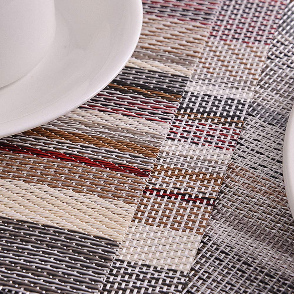 Mantel Individual Antideslizante de PVC Lavable, Salvamanteles Antimanchas Resistente Al Calor para Mesa de Comedor Conjunto de 4