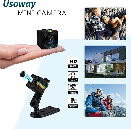 Miniatura 2 de Mayycinco - Mini cámara oculta HD 1080P, cámara espía portátil, pequeña cámara con visión nocturna y detección de movimiento, cámaras de seguridad