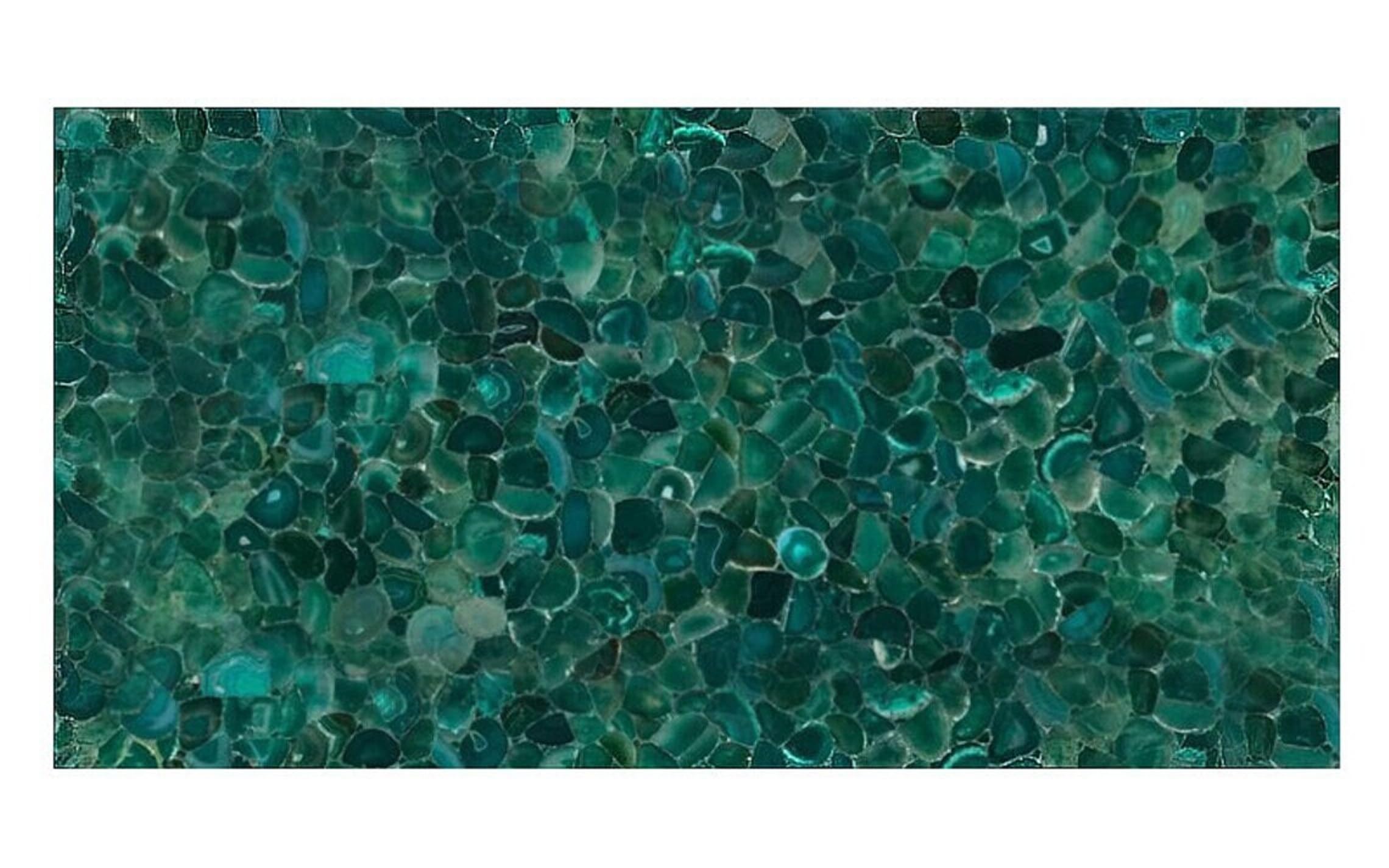 Table basse agate verte 45cm luxe en résine haut de gamme pour salon d'hôtel