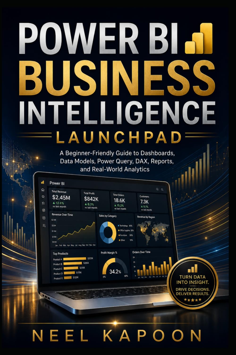 Power BI Business Intelligence Launchpad: A Beginner-Friendly Guide to Dashboards, Data Models, Power Query, DAX, Reports, and Real-World Analytics