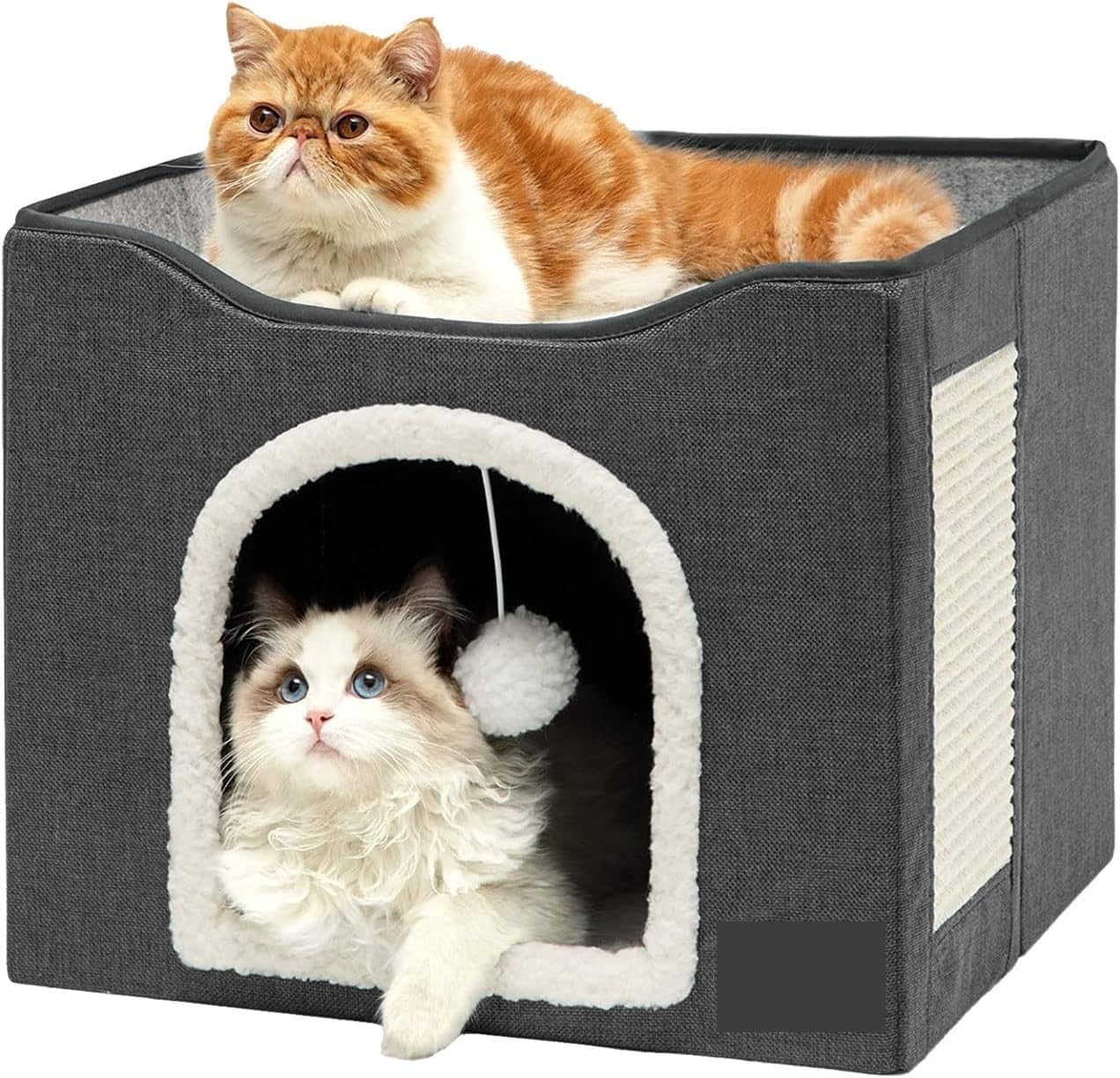 Artificial pet mat The Exquisite Pet Cat House Is Equipped With Plush Ball Hangers And Grippers That Can Be Folded, As Well As Artificial Pet Beds, Suitable For Indoor Pet Cats Suitable for indoor pet