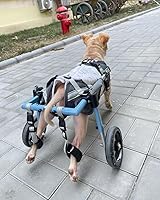 Vista 2 de Lightweight Adjustable Dog Wheelchair for Rear Legs, Dog Support Cart for Disabled Pets,fit Small to Large Breeds Mobility Aid for Hind Leg