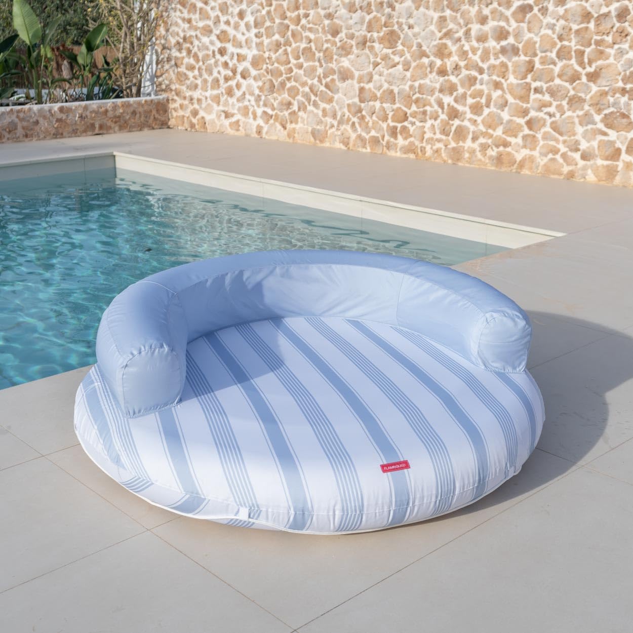 Flamingueo Colchoneta Piscina - Tumbona Hinchable - Extra Grande - Estructura Interior PVC - Funda Exterior Poliéster