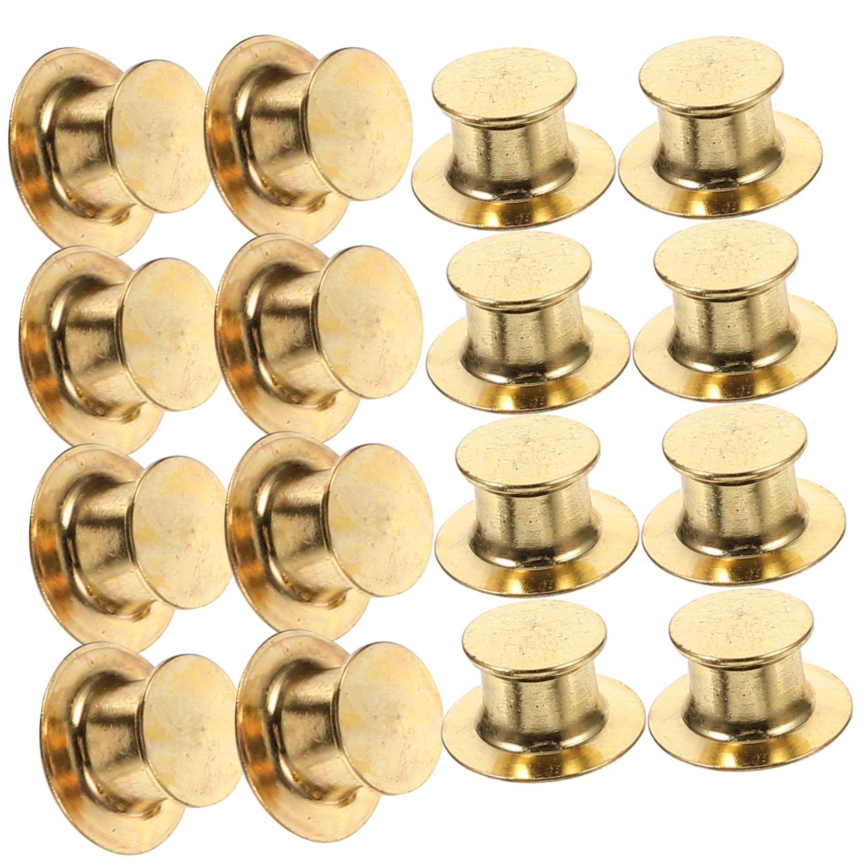 DOITOOL 2 Boxen Lapel Pin Backs Legierung Gold Flache Runde Sicherheitsverschluss Klips für Diy Schmuck und Bastelarbeiten Sicher und für Broschen und Anstecker