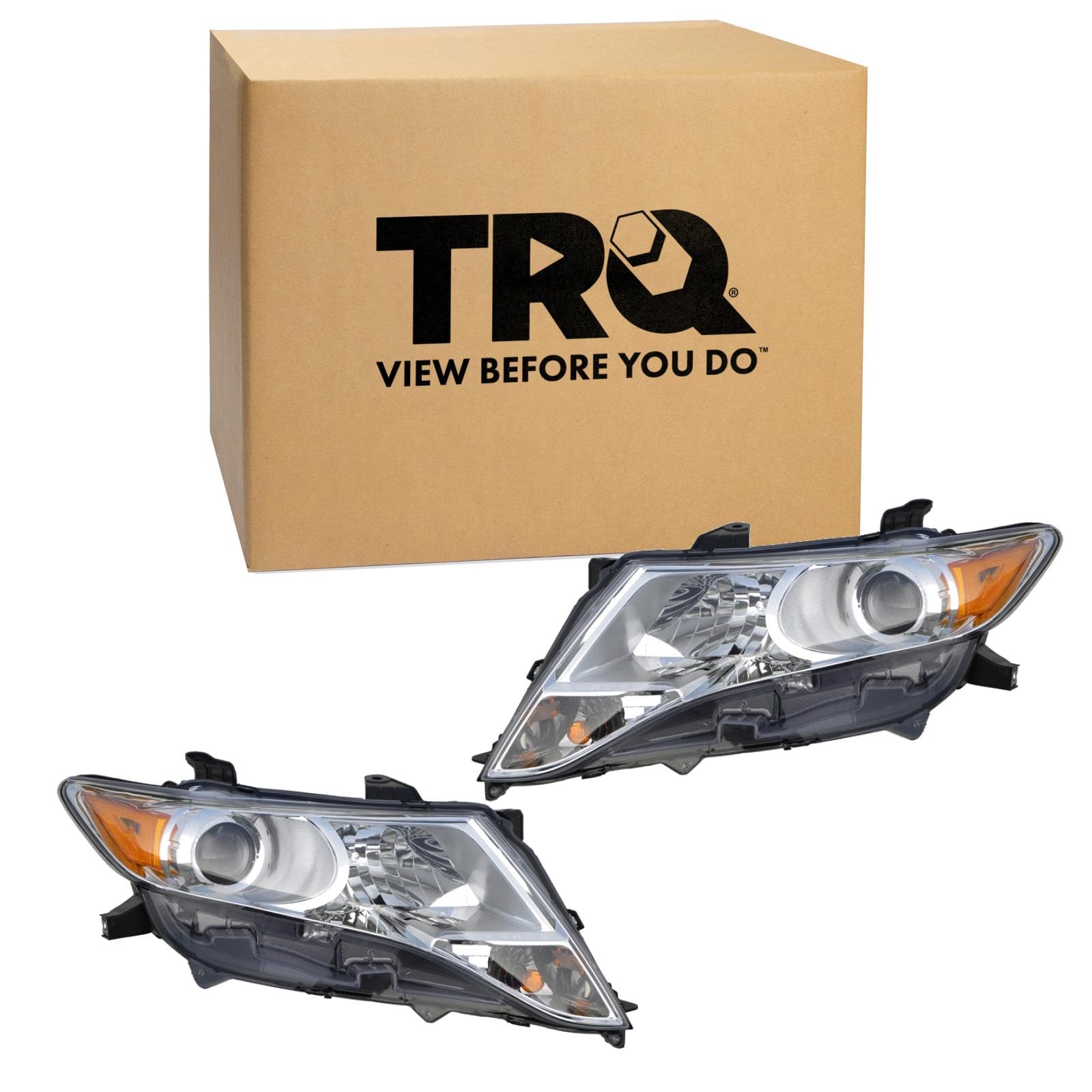 Amazon.com: TRQ Driver and Passenger Side Headlight Assembly 2