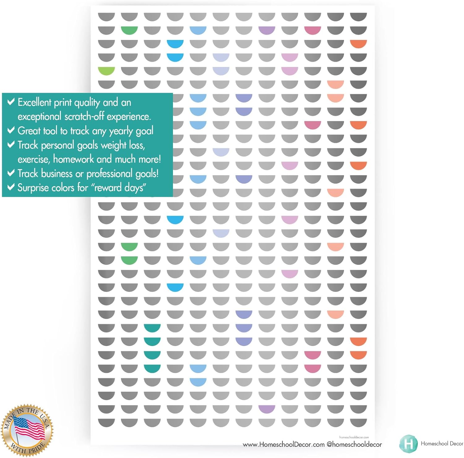 Goal Tracker Calendar Chart with reward days - Self growth wall art - Scratch Off Calendar with Hidden Motivations - Lose weight poster Scratch Off - Goals poster Goal - Planner Mindset new year gift