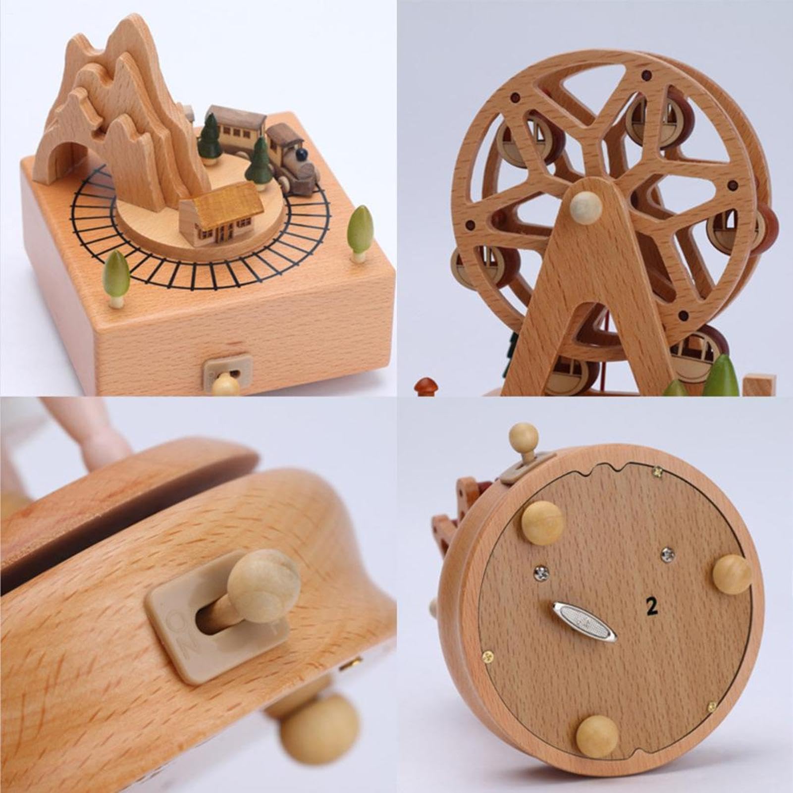 Carillon per bambini, carillon in legno | Scatola musicale per ballerina | del castello di Clockwork,Carillon classico per ragazze, regalo di compleanno di Natale o ornamento decorativo da scrivania