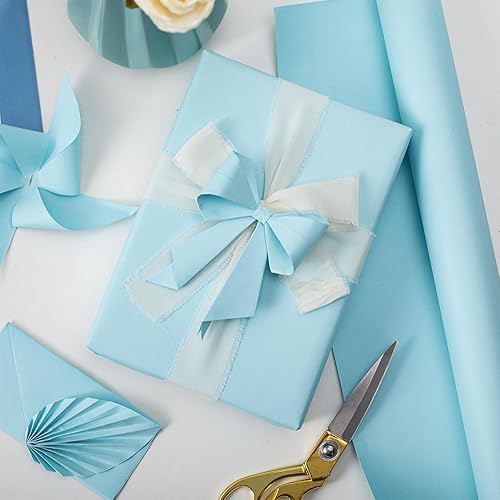 Miniatura 5 de Homeral Rollo de papel de regalo de estraza de 46.8 pies cuadrados, 17 pulgadas x 32.8 pies, color liso negro reciclado para Navidad, Halloween,