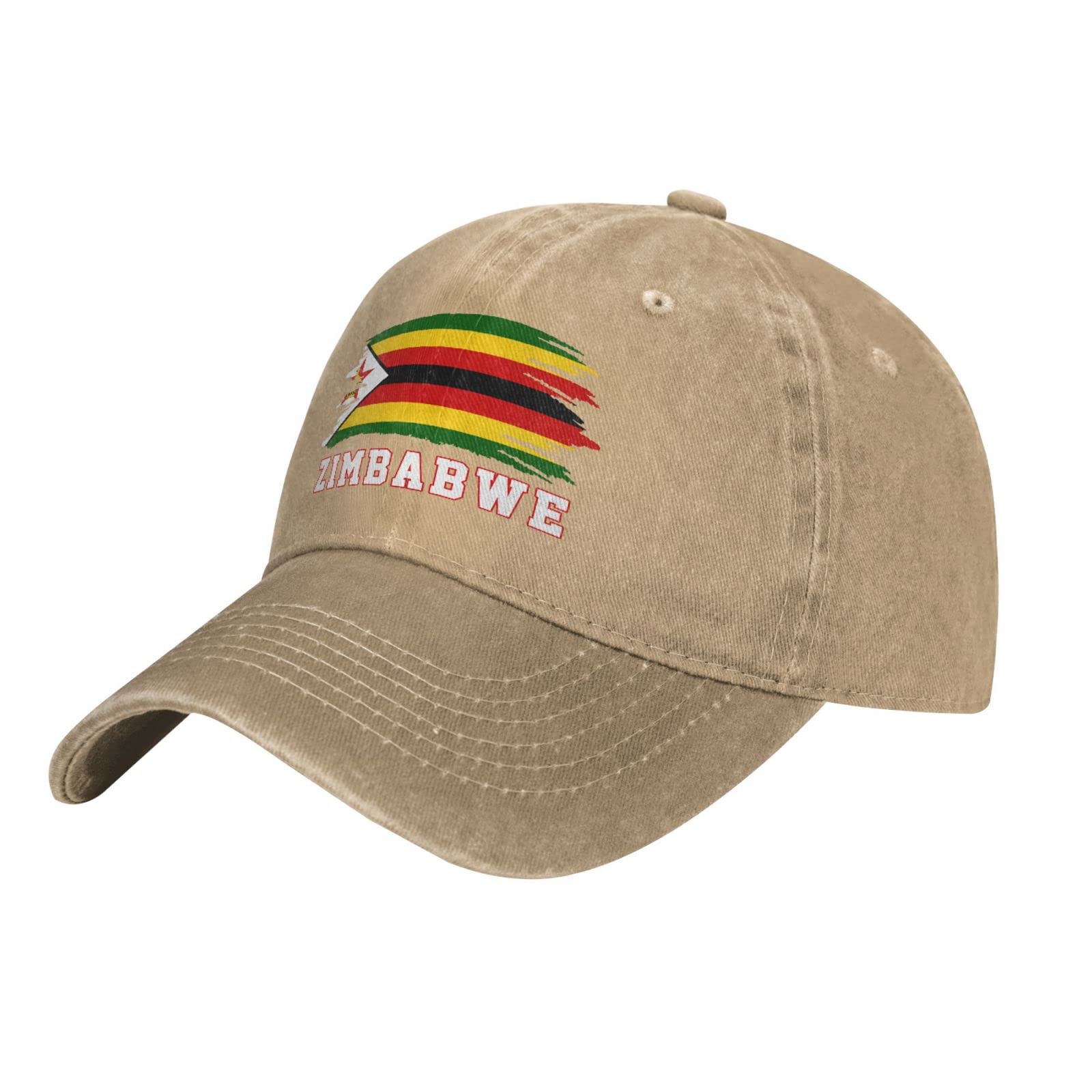 Yingd Unisex #619 Baseball Cap Sand Zimbabwe Flag Adjustable Baseball Cap Breathable Sun Hat For Adult Women And Men