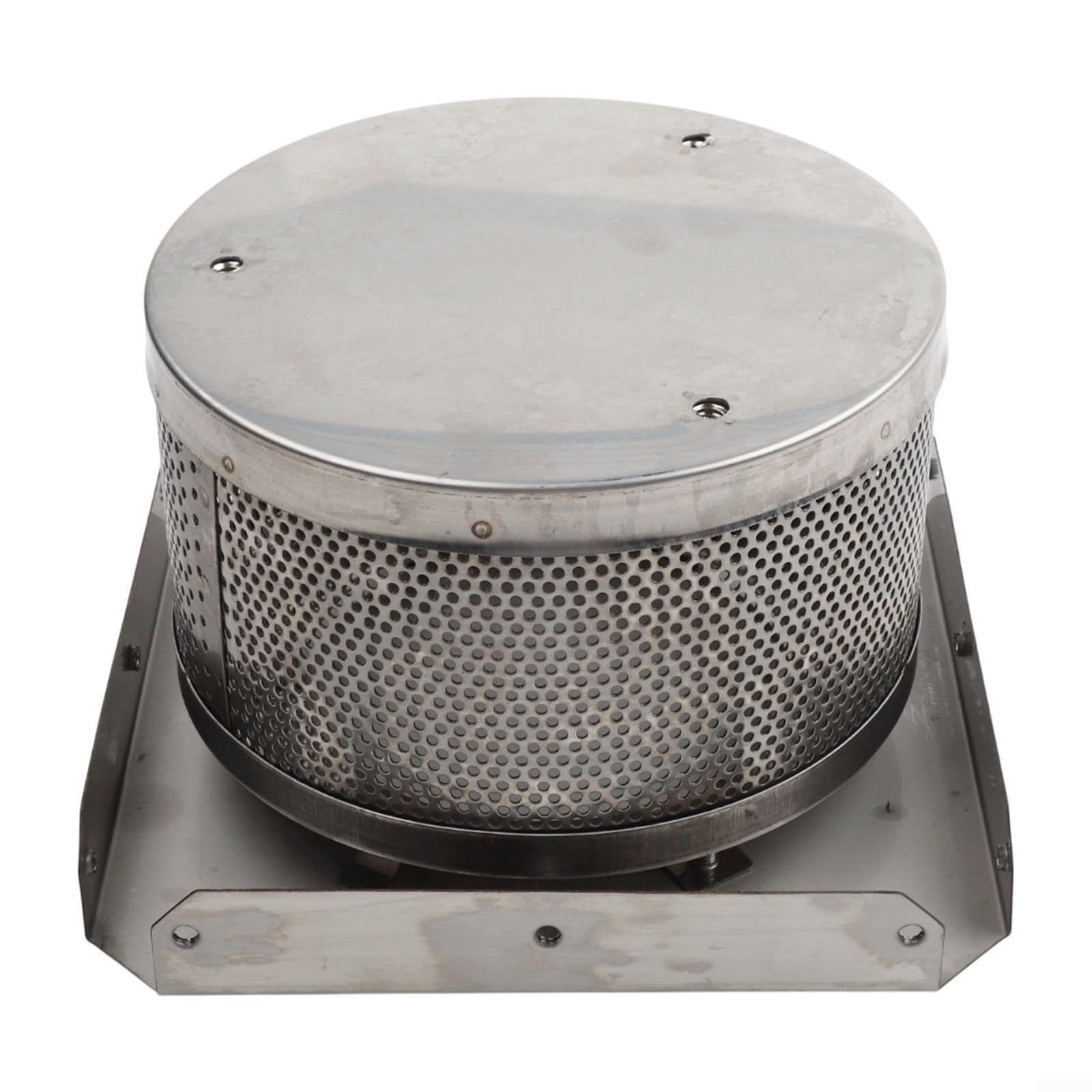 Pantalla y base de emisor de acero inoxidable 304 de 7 pulgadas, red de combustión de repuesto para calentador de patio pirámide de 4 lados, malla de doble cubierta con 3 agujeros de montaje, plata