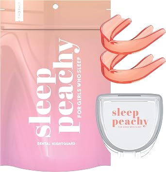 Sleep Peachy Night Guard for Women - Pack of 2 Mouth Guard for Teeth Grinding, Clenching and Bruxism Orange