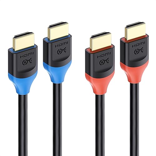Certificado HDMI de ultra alta velocidad Paquete de 2 cables HDMI Cable Matters 8K de 48 Gbps de 6.6 pies con 8K a 120Hz, 4K 240Hz y soporte HDR