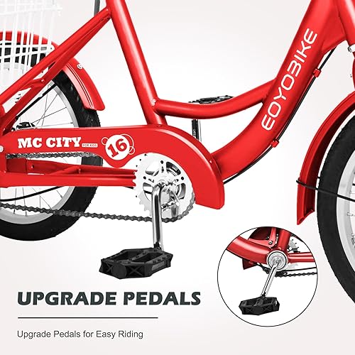 Vista 154 de H&ZT Triciclo para adultos, bicicleta de 3 ruedas, triciclo crucero, con engranaje de 7 velocidades, mango de freno de estacionamiento, escalón