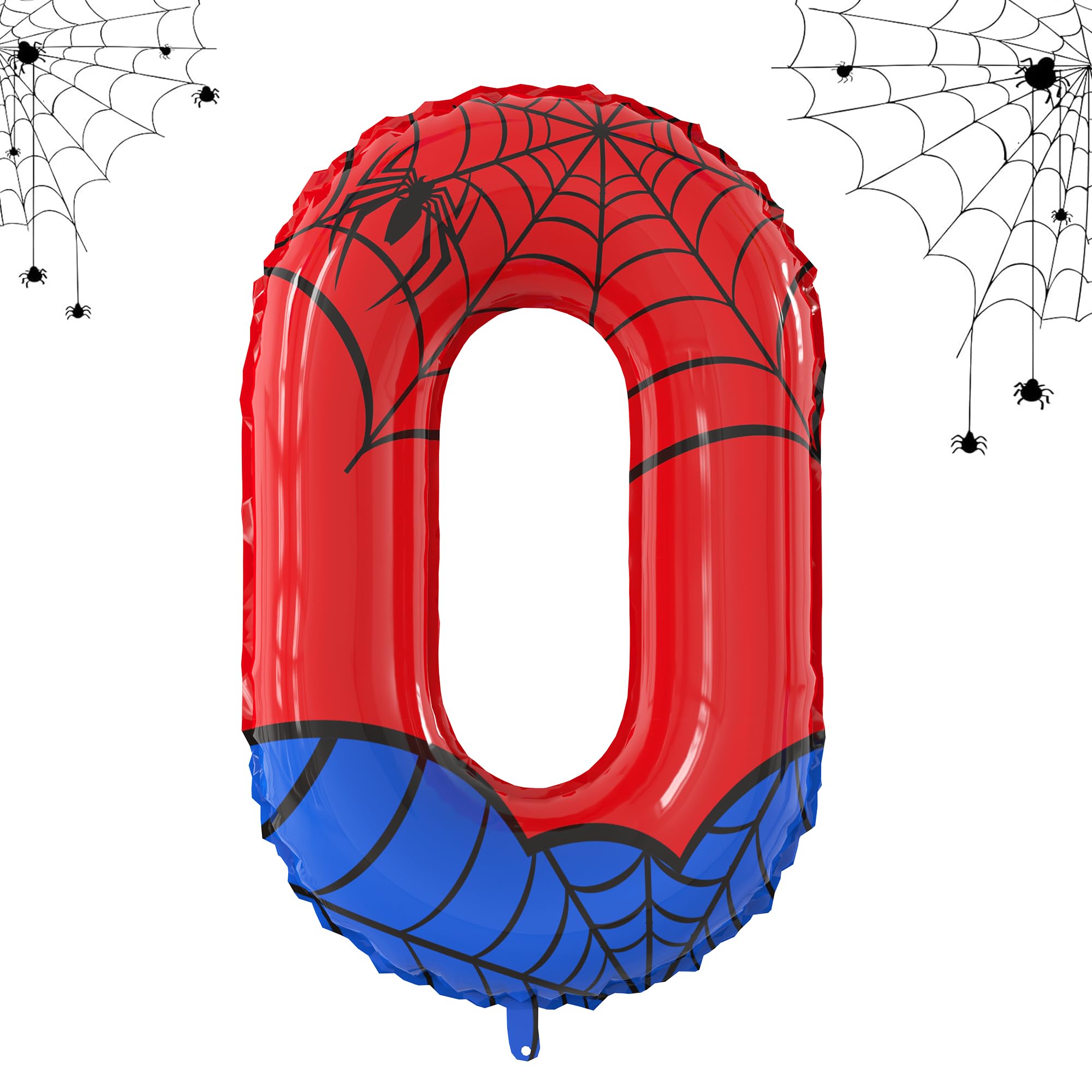 Photo 1 of 40 Inch Giant Spider Theme Number Foil Balloons - Large Number 0 Balloons for Kids' Birthday Anniversary Party Decorations Supplies (Numbers 0-9 Available)