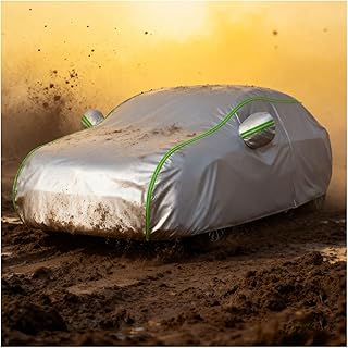 Bache Voiture Exterieur pour Fia-t Panda Hybrid 2021-2024,Sac de Rangement Inclus,Fabriqué en Matériau écologique,Respirant,Imperméable,Résistant à La Neige,au Vent et au Sable