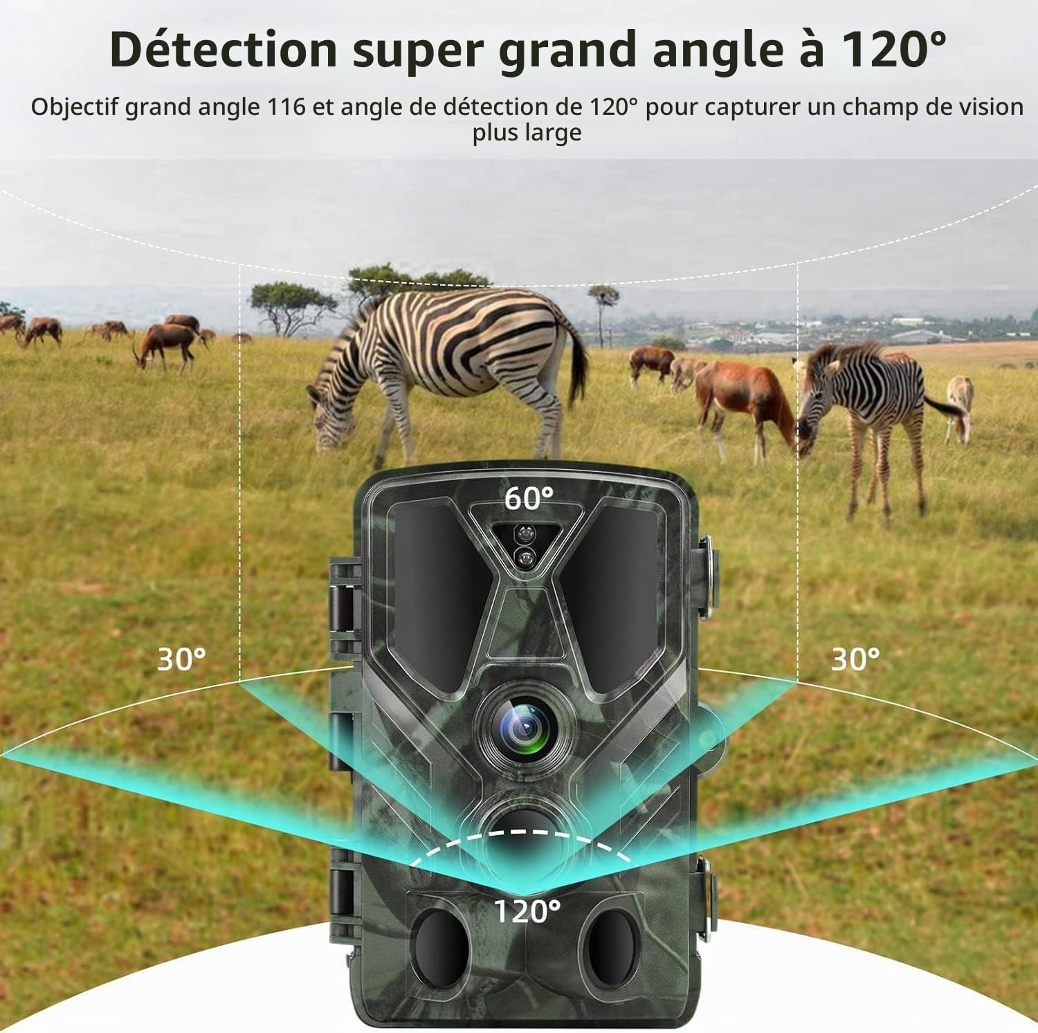 Caméra de Chasse WiFi Bluetooth App, 36MP 4K Camera Chasse avec Vision Nocturne Infrarouge, Vitesse de Déclenchement 0.2s, IP66 Étanche Piege Photographique, Carte Mémoire 32GB (WiFi812Pro)