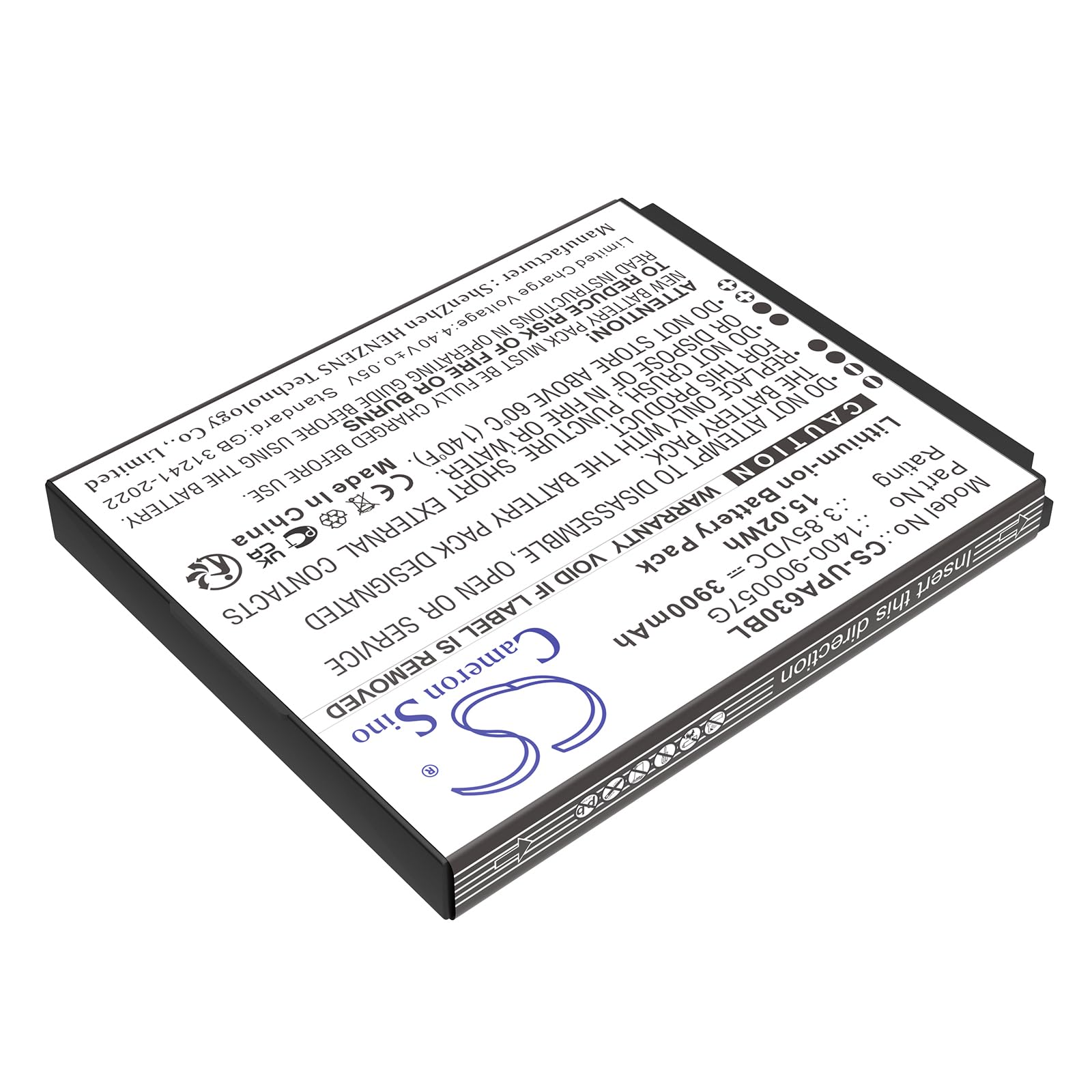 TCTK Akku 3900mAh Kompatibel mit [Unitech] EA630, EA630 Plus Ersetzt 1400-900057G FBA