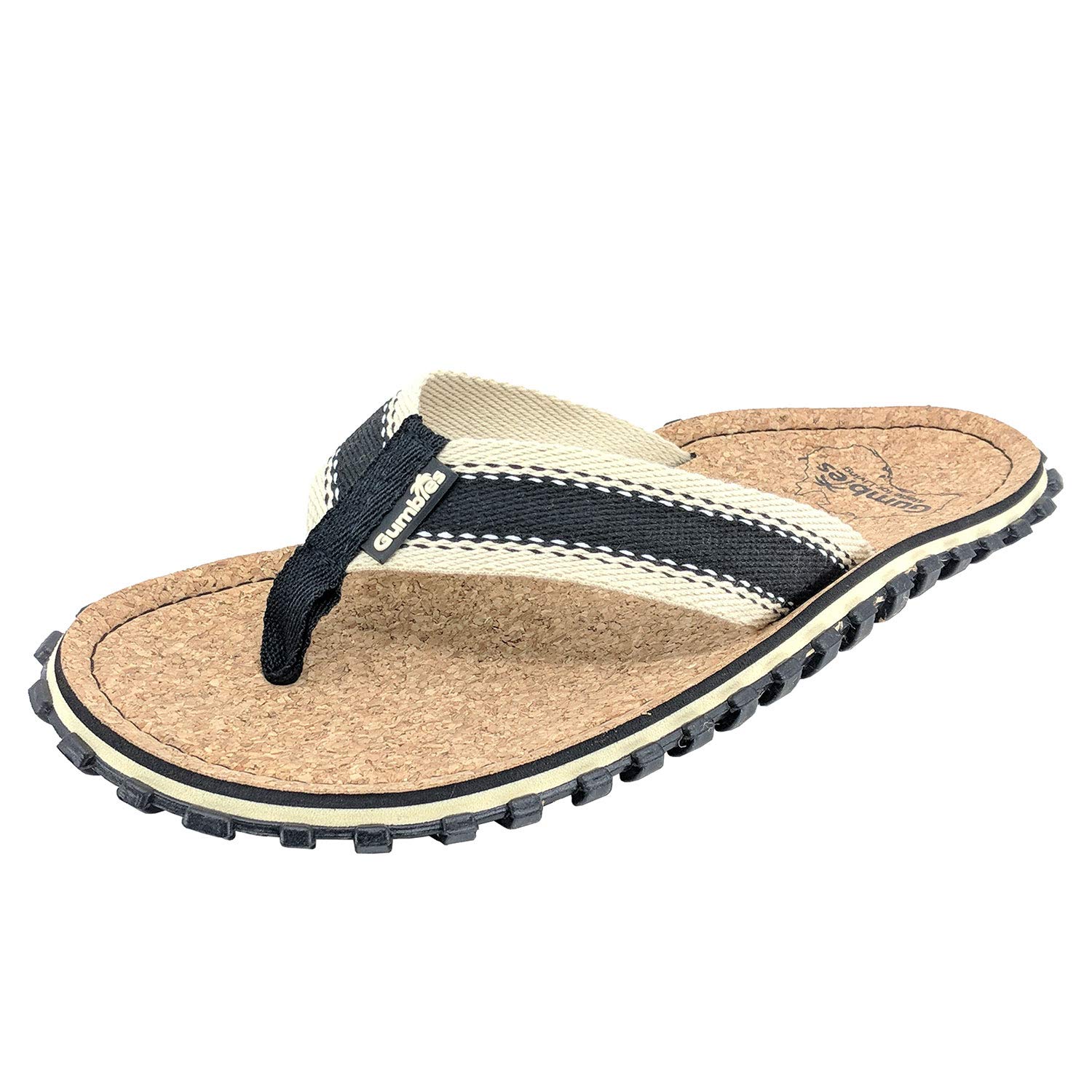 GumbiesCorker Unisex Flip Flops, with Supersoft Cotton Toe Post, Sustainable Cork & Recycled Rubber Sole - Comfort Guaranteed