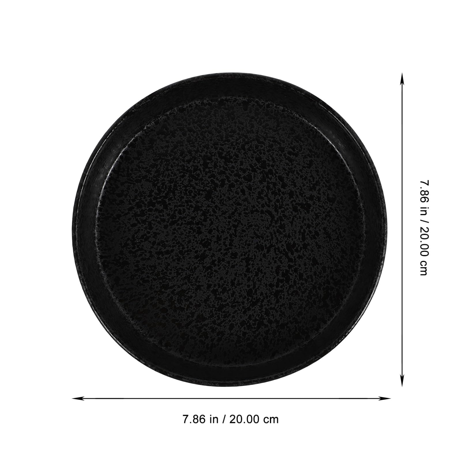 Keramik Blumentopf Untersetzer 20cm Pflanzgefäß in Schwarz Robust und Dekorativ für Balkon und Wohndeko