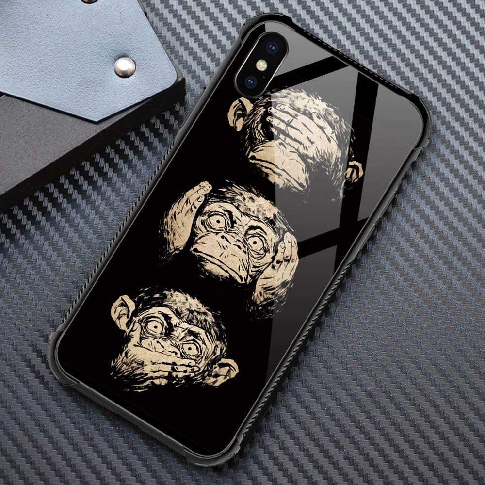 iPhone XR Case,Monkey face iPhone XR Cases for Men Boys,Shockproof Anti-Scratch Soft TPU Pattern Design Case for Apple iPhone XR Monkey face