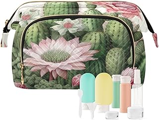 Kigai Cactus Flower Makeup Bag Cosmetic Bag f...