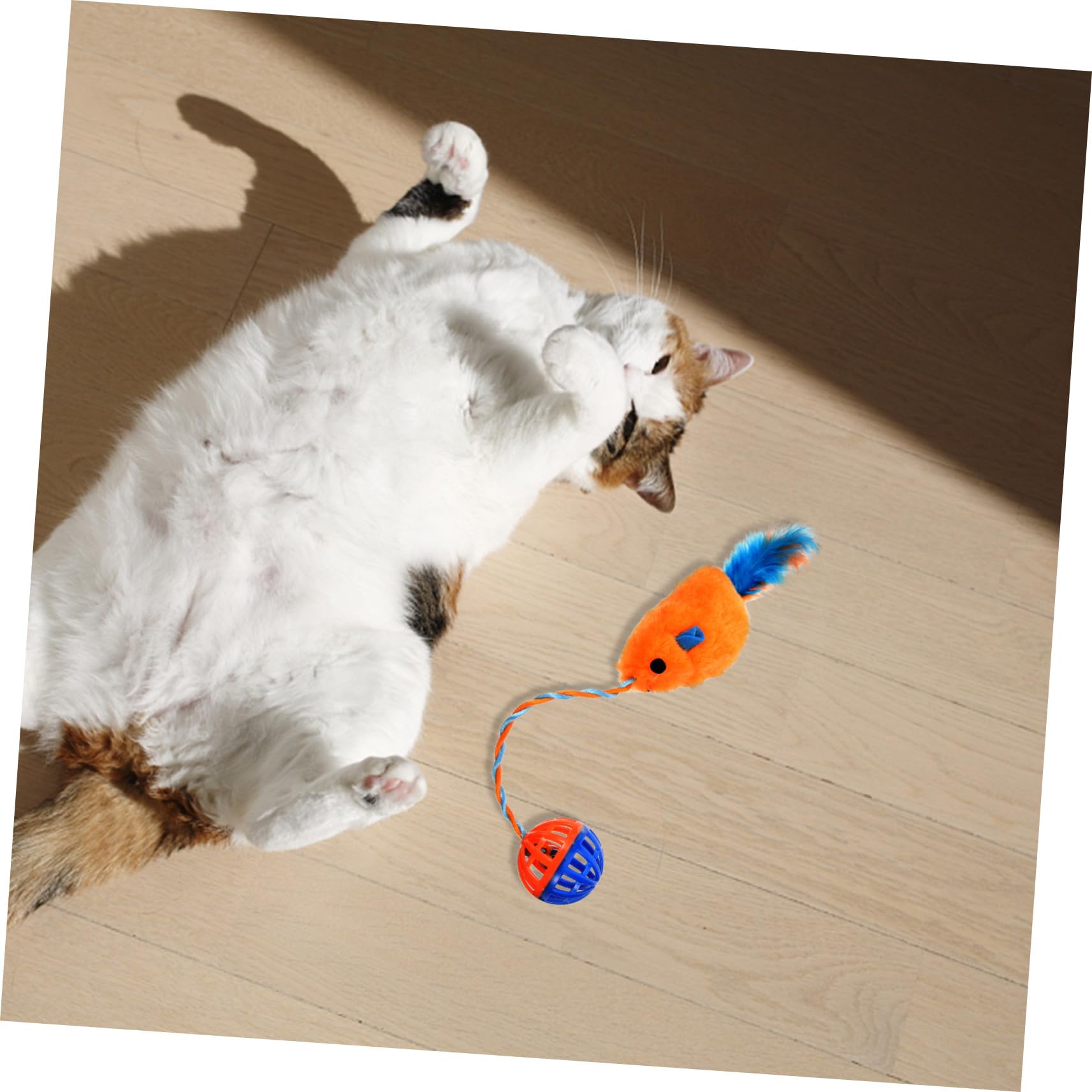 Hemobllo Jouet pour Chat Interactif à Clochette en Plastique Jouet à Mâcher Résistant Petit Format Orange pour Animaux De Compagnie Adapté Aux Chats Et Chatons
