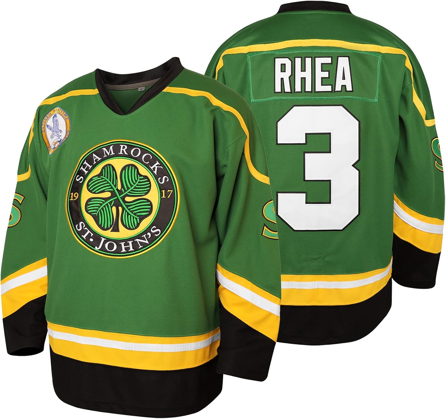3 Ross The BOSS Rhea St John's Shamrocks Jerseys with EMHL Patch Hockey Jersey for Men